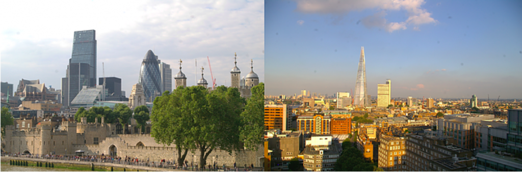 Vistas de la zona moderna de Londres