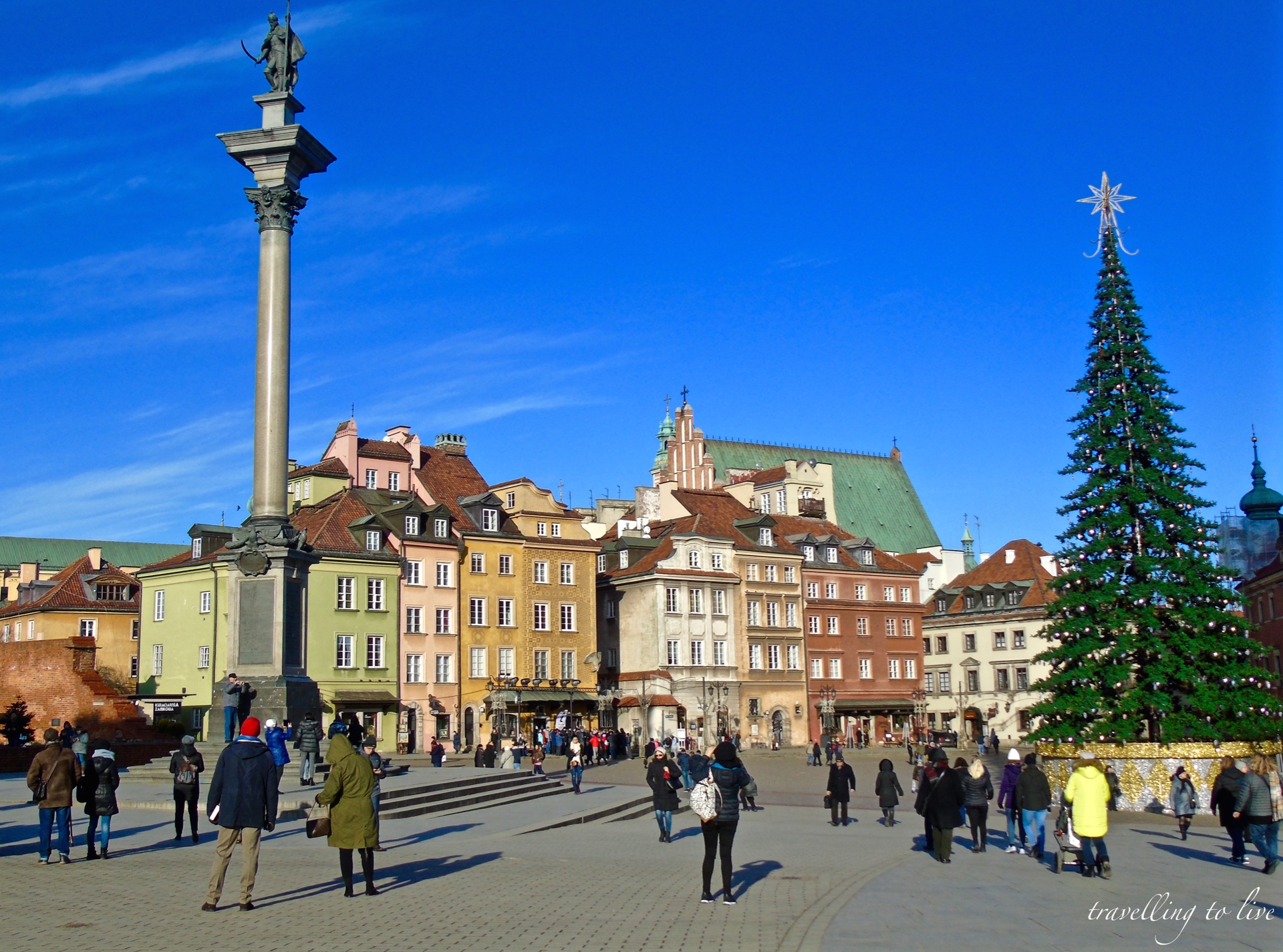 Plaza del Castillo en el casco antiguo de Varsovia