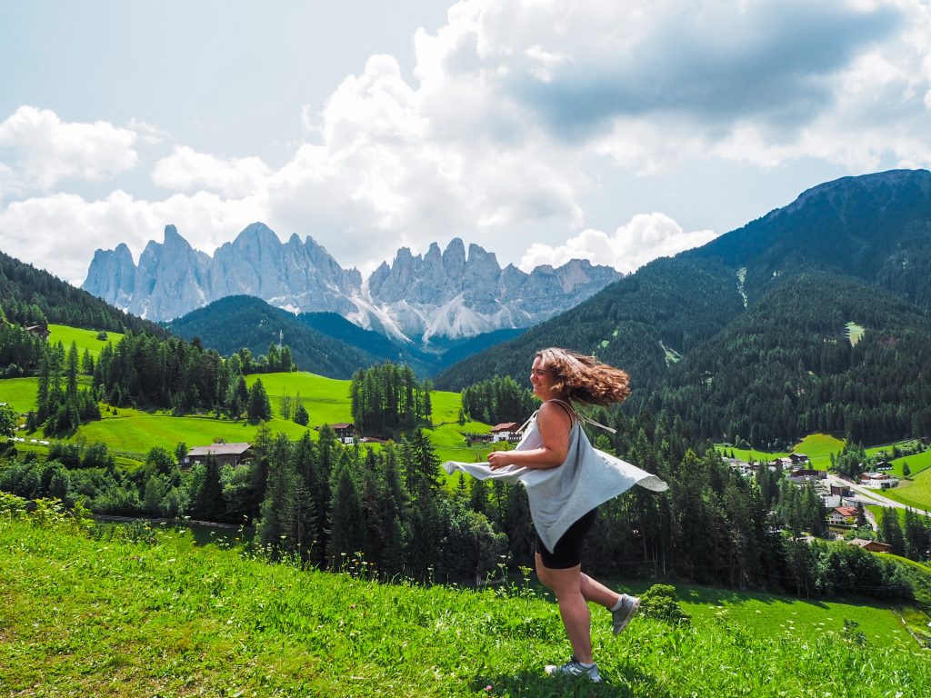 Paisaje idílico de las Dolomitas, en el norte de Italia