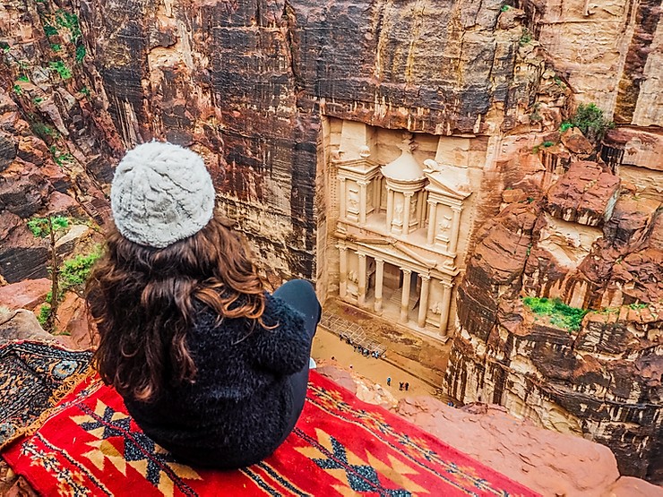 Mirador del Tesoro de Petra, un imprescindible en Jordania