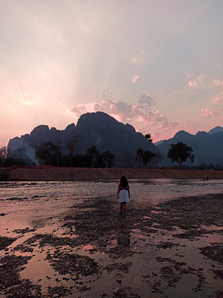 Atardecer en Vang Vieng, Laos