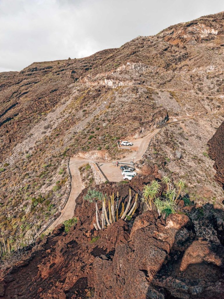 Parking del Poris de Candelaria en La Palma