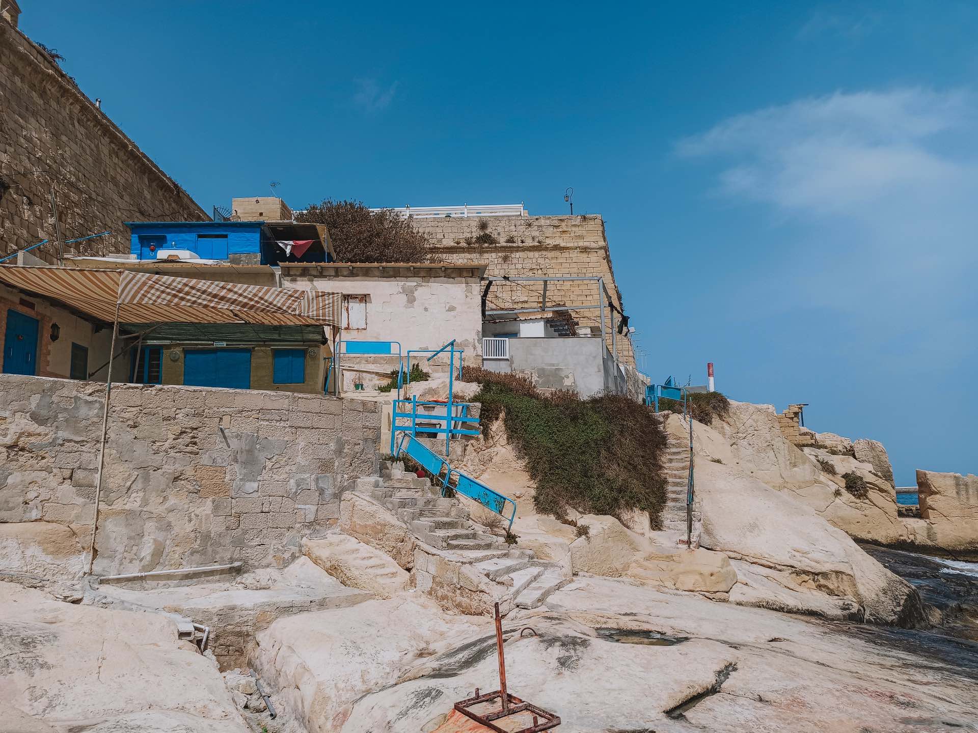 Casas de pescadores en Playa Wuestenwinds, mi rincón preferido de La Valletta