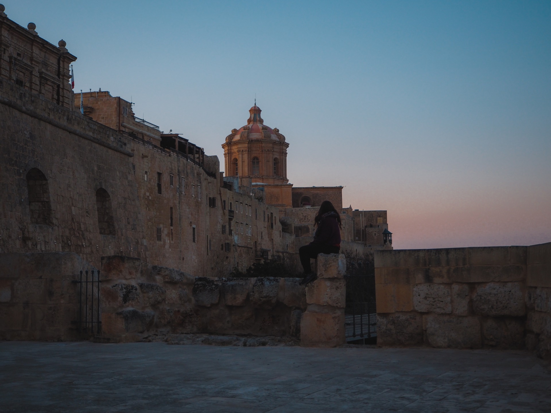 Atardecer en Mdina, el pueblo mejor conservado de Malta